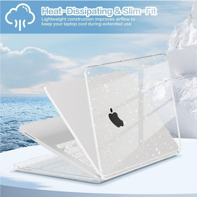 Transparente Hartschalenhülle mit funkelndem Design für Apple MacBook Air und MacBook Pro, Schutzhülle Modell NEO - Bild 1