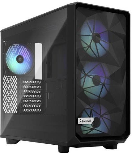 Fractal Design Meshify 2 Lite PC-Gehäuse in Schwarz mit Tempered Glass Seitenteil und USB-C Anschluss - Bild 1