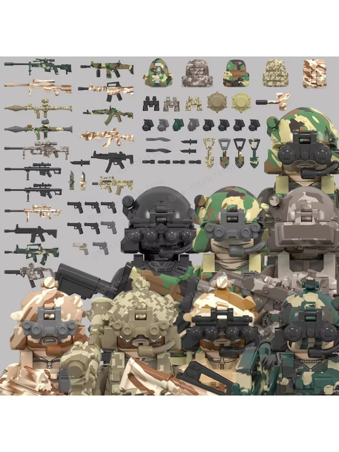 DR.TONG Militärkrieg Helm Rüstung Zubehör, Soldaten, Kunststoff, Bunt / Mehrfarbig - Bild 5