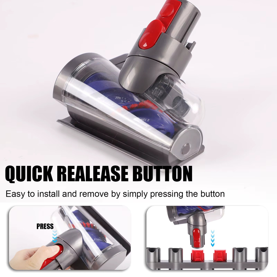 Upgrade Anti-Tangle Mini motorisierter Bürstenkopf für Dyson Staubsauger V7 V8 V10 V11 V15 zur Reinigung von Sofas, Betten und Autositzen - Bild 4