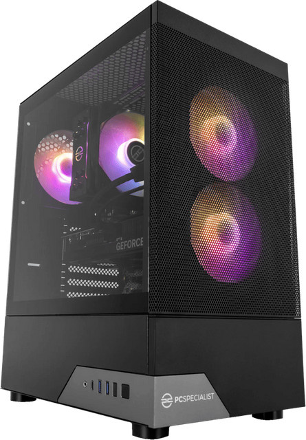 PCSpecialist Impact 30 Gaming-PC mit AMD Prozessor, 1000 GB SSD und Windows in Schwarz und Transparent - Bild 1