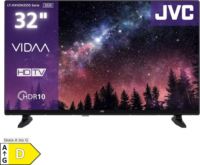 JVC LT-32VDH2555 Smart TV 32 Zoll LED Fernseher HD-Ready HDR VIDAA mit Triple-Tuner in Schwarz - Bild 2