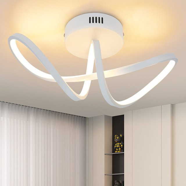Cliheet Moderne Runde LED-Deckenleuchte in Weiß, 12W, 3000K Warmweiß, Omnidirektionale Beleuchtung für Wohnzimmer, Schlafzimmer, Küche, Flur und Büro - Bild 1