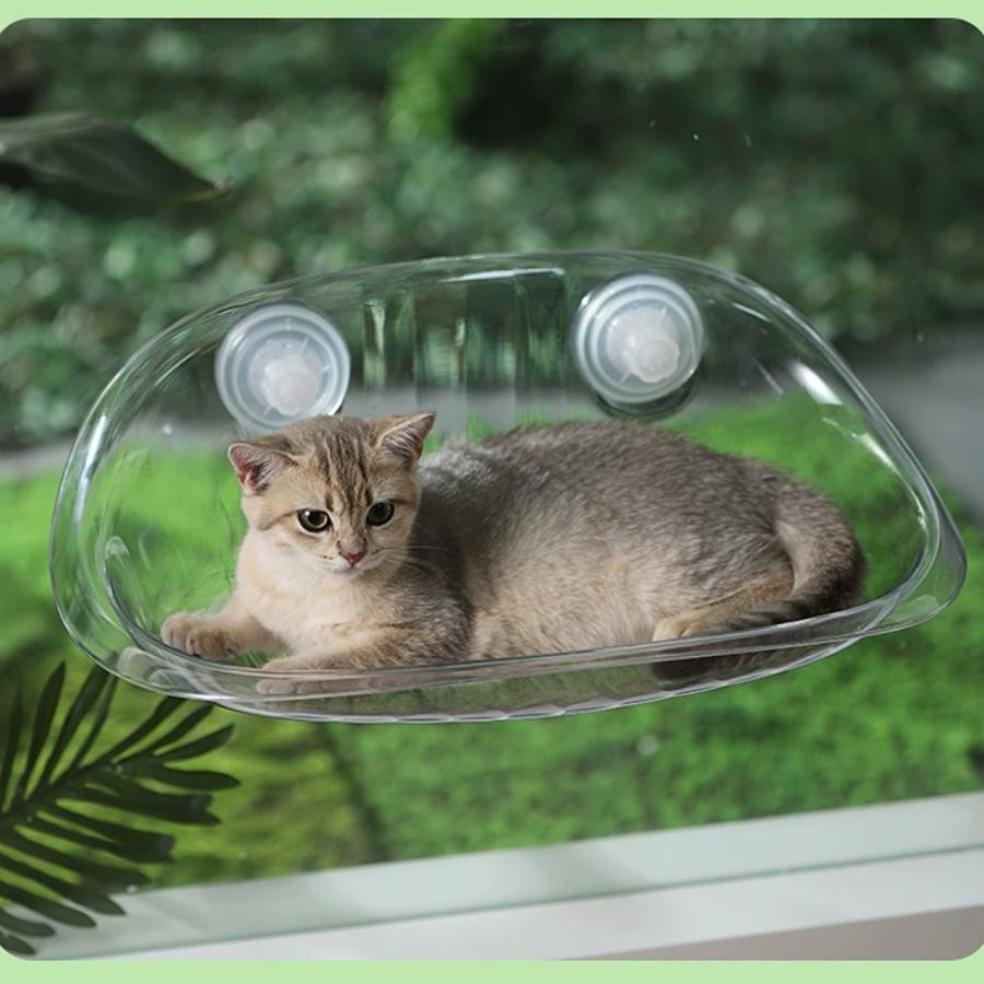 Yiran Furniture Universal Katzenbett Vier Jahreszeiten als Hängebett mit Saugnapf, grau - Bild 3