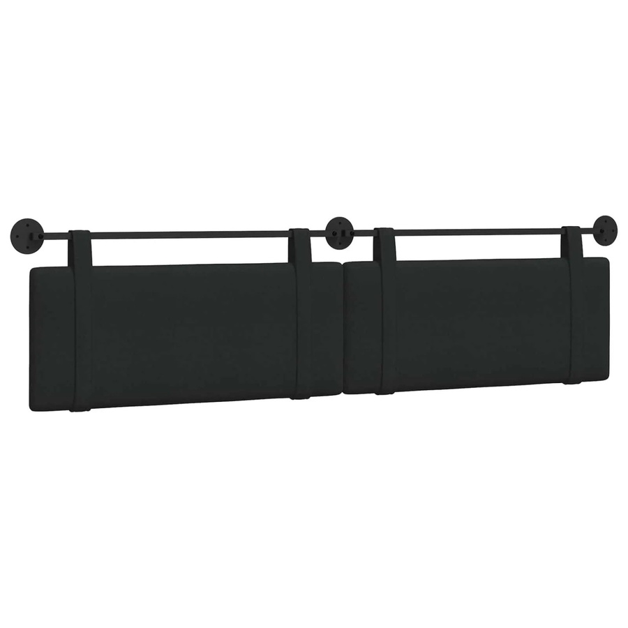 vidaXL Wandmontierte Hängematte in Schwarz mit Stoffbezug, B/H/T: 210 x 55 x 5 cm - Bild 2