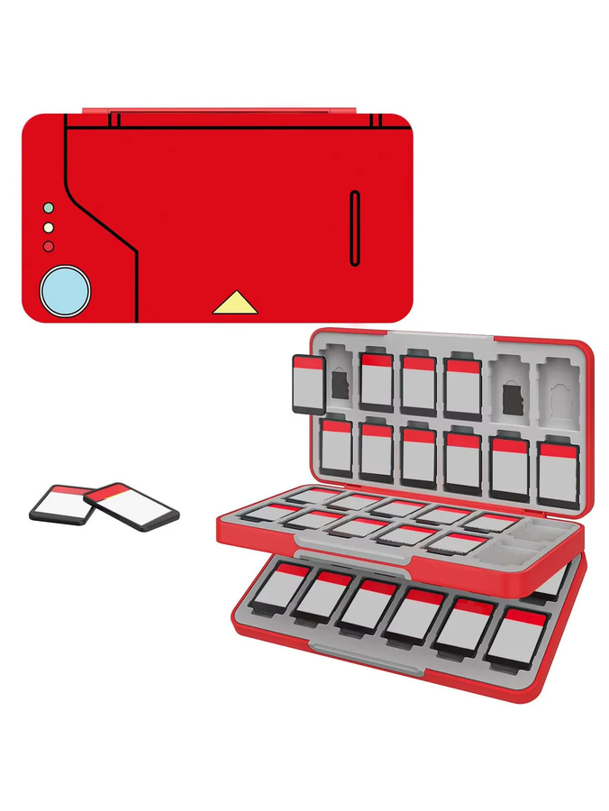 LOKPAD Magnetische Universal-Aufbewahrungsbox für 48 Nintendo Switch Game Cards in Rot - Bild 4