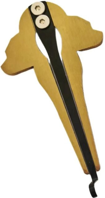 Russische Kiefernharfe, Musikinstrument, Metall-Mundharfe, beige - Bild 1