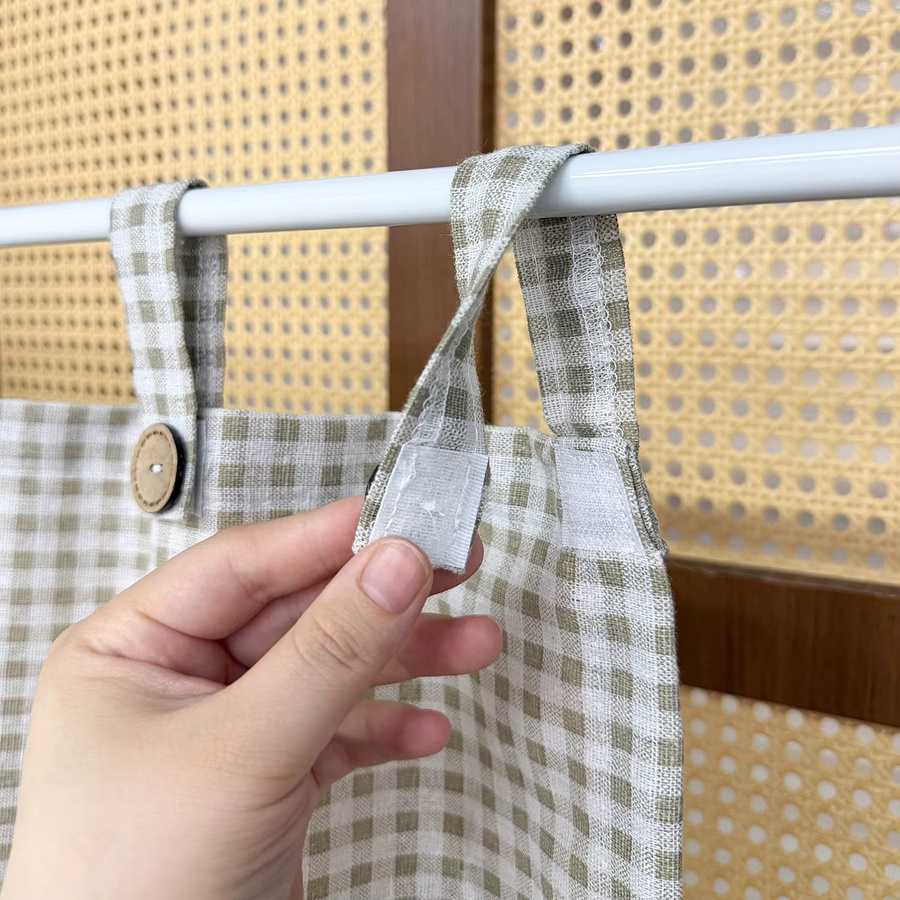 WPKIRA Gitter-Spitzenvorhang mit Ösen in Beige für Küche und Schrank - Bild 4