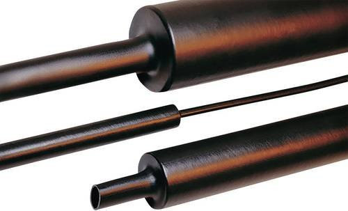 HellermannTyton Schrumpfschlauch ohne Kleber Schwarz 12mm 3mm Schrumpfrate 4:1 1m - Bild 1