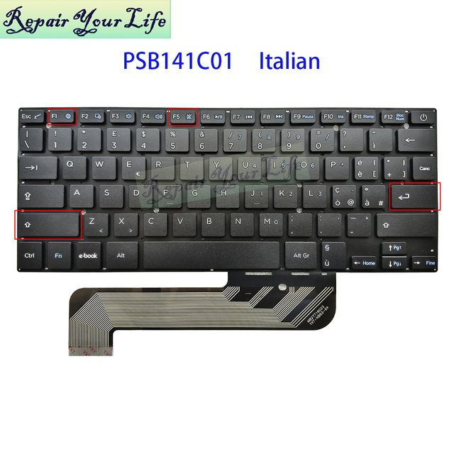 Tastatur für Prestigio SmartBook 141C PSB141C01 in Schwarz mit QWERTZ (DE) Layout - Bild 1