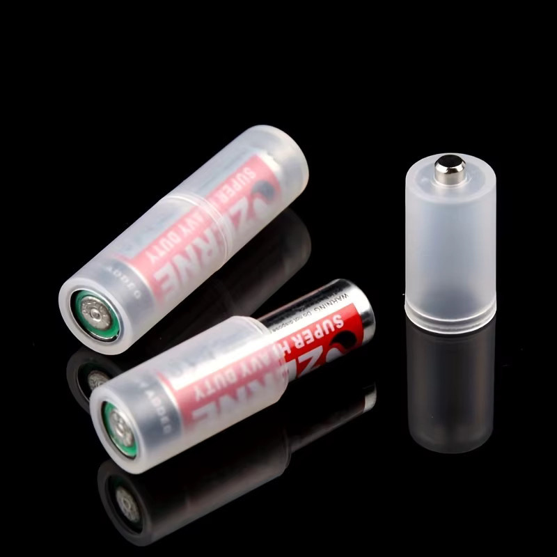 4 Stück Batteriekonverter-Adapter von AAA R03 auf AA LR6 in Transparent - Bild 2