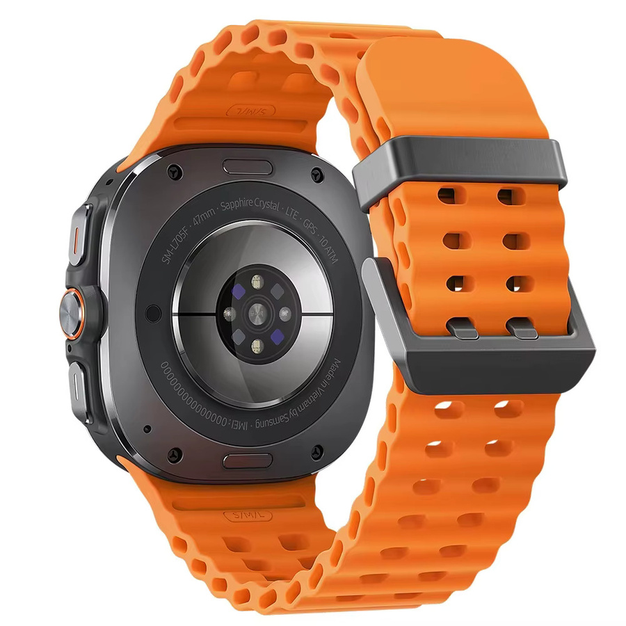 Hiyii Uhrenarmband Silikon, Schwarz, Samsung Watch 8 Ultra 47 mm - Bild 2