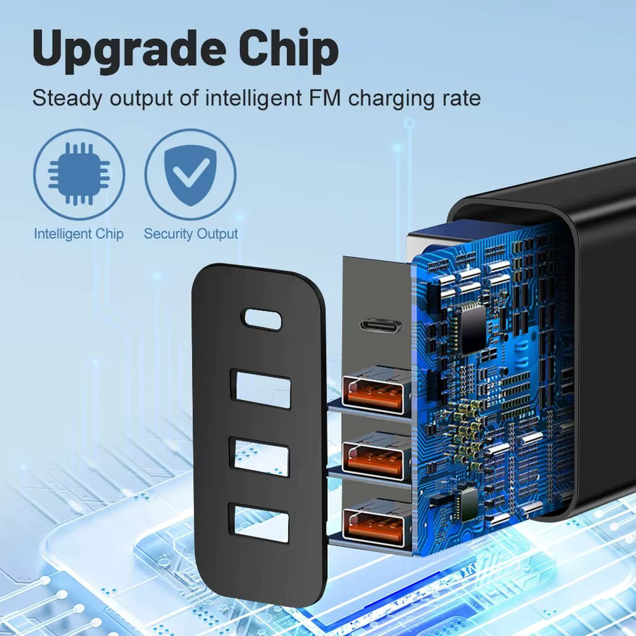 GUSEYEE 20 W Multi Port Wandladegerät mit USB-C PD Adapter in Schwarz für Xiaomi, iPhone und Samsung Smartphones - Bild 4