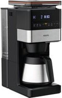 Krups Grind Aroma XL KT8428 Filterkaffeemaschine mit Mahlwerk und Thermoskanne in Schwarz und Silber - Bild 1