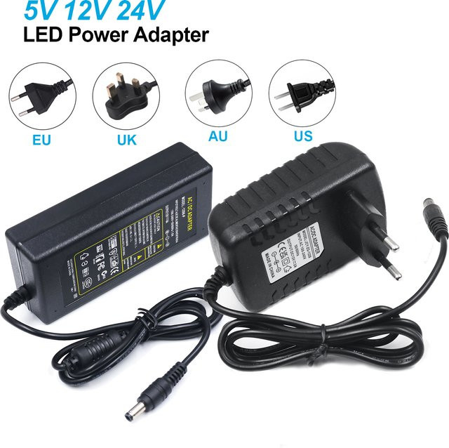 XUNATA Netzteil Adapter Konverter in Schwarz für LED Streifen und CCTV, AC 100-240V zu DC 5V 12V 24V - Bild 1