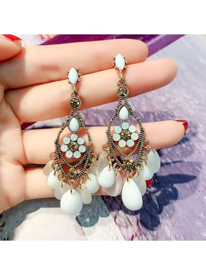 DREJEW Ohrringe, Vintage, Kristall, Gold, Damen - Bild 7