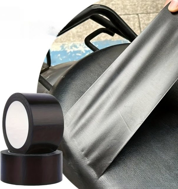 Selbstklebendes Leder-Reparaturband in Schwarz für Sofa, Autositze, Handtaschen und Kleidung, 1 Rolle - Bild 1