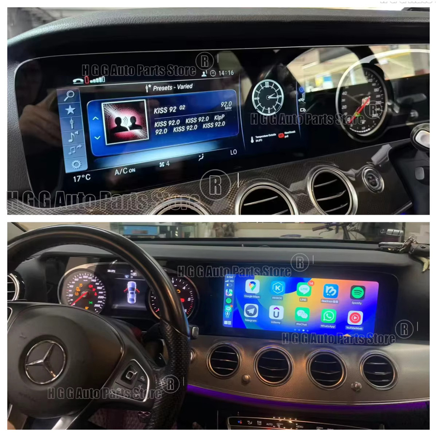 YANFU Android 13 Autoradio mit 12,3 Zoll Display für Mercedes Benz E-Klasse W213 2016-2023, CarPlay Touch-Navigation, Schwarz - Bild 4