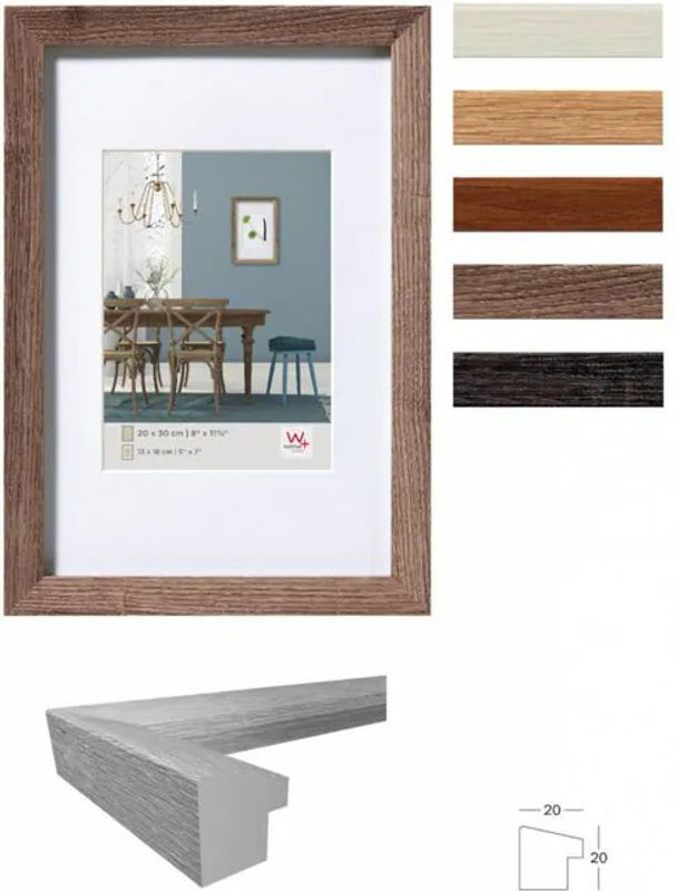 Walther Design Ef220d Frame Display De Foot mit LED-Beleuchtung in Grau - Bild 1