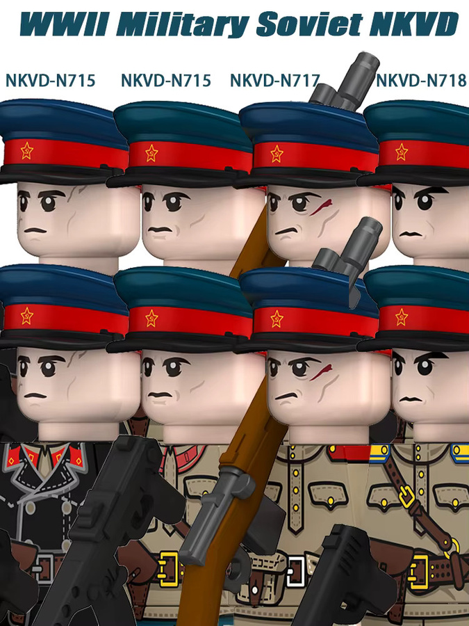 BRICKPANDA WW2 Sowjetische Rotarmee Soldaten Figuren, Militär, Kunststoff - Bild 3
