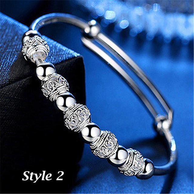 Armband Allbestart, Messing, Silber, Perle, Damen, Vintage - Bild 1