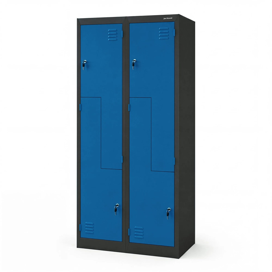 JAN NOWAK Kleiderschrank JULIA in L-Form Anthrazit-Blau H: 185 cm, B: 80 cm, T: 40 cm - Bild 2