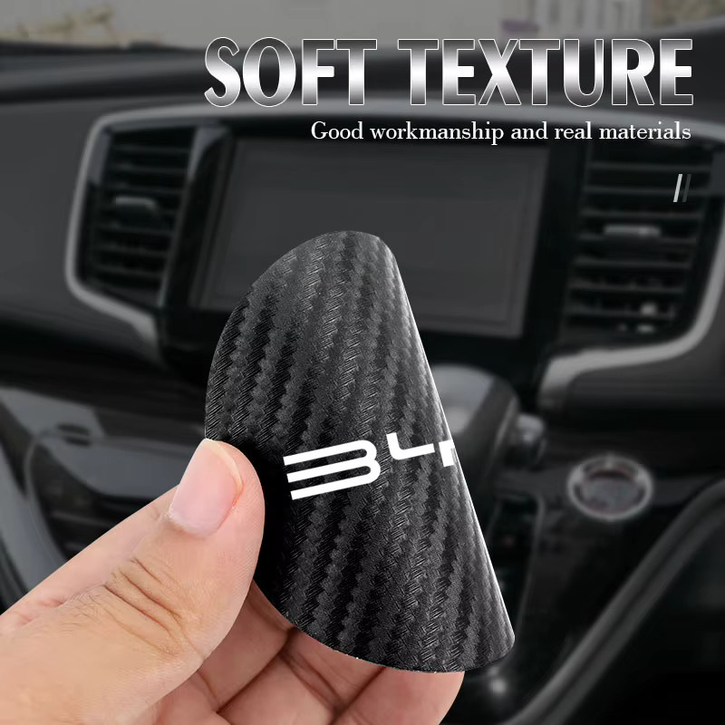 2er-Set Leder Untersetzer in Schwarz für BYD Modelle wie Atto3, Yuan Plus und Song Plus - Bild 3