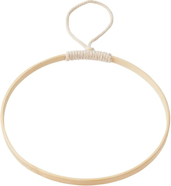 HobbyFun Bambus-Holzring in Beige und Braun mit Ø 20 cm zum Aufhängen - Bild 1