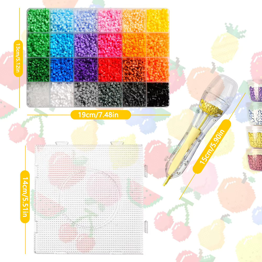 Hama Perlen Set, 24-farbig, 12.000 Stück, Bunt / Mehrfarbig - Bild 2