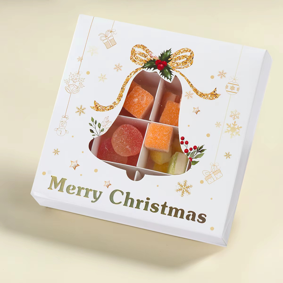 Weihnachtliche Geschenkboxen aus Papier für Kekse und Süßigkeiten in Grün und Weiß - Bild 1