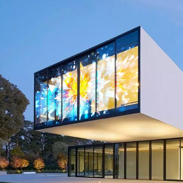 TLXT Ultratransparentes flexibles P10-LED-Display für den Innenbereich als digitales Vollfarb-Werbeglas für Einkaufszentren - Bild 1