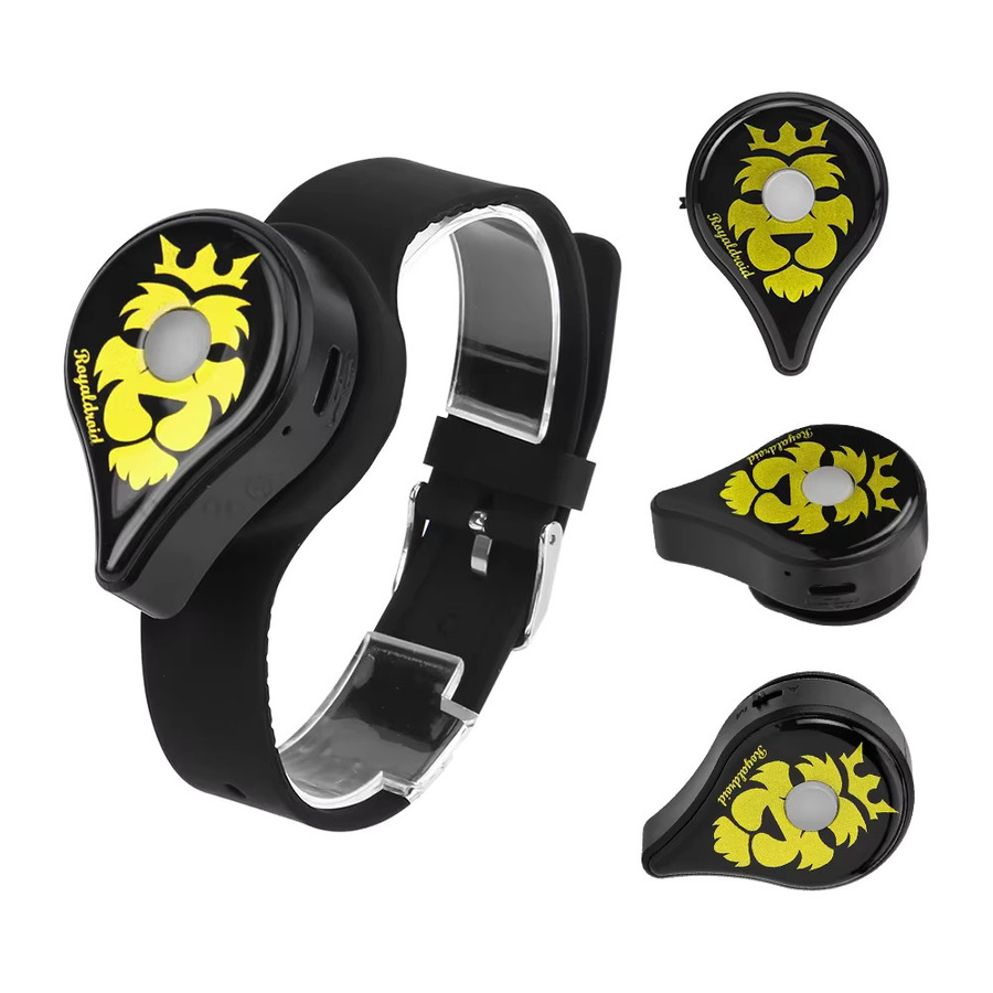 MBCHIPSTAR Bluetooth Armband für Powermon Go Plus mit USB-Ladefunktion und digitaler Uhr in Schwarz - Bild 3