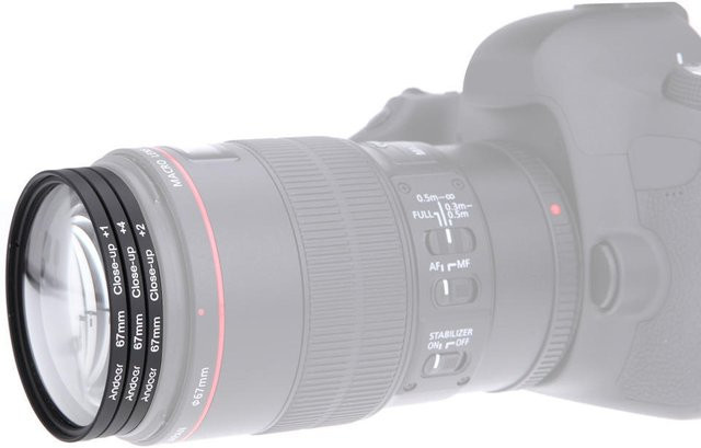 Andoer Makro-Nahaufnahmefilter-Set mit Aufbewahrungstasche, 67 mm, Schwarz - Bild 1