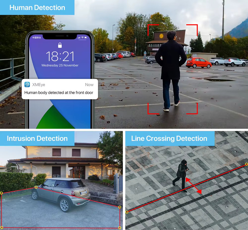 ASECAM 4K Sicherheit CCTV Kamera System Kit mit 8MP Gesichtserkennung, Audio, NVR, POE und AI für Outdoor Home Video Überwachung in Weiß - Bild 3