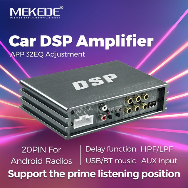 MEKEDE Android Auto-Audio Spezialverstärker mit DSP-Digitalem Audioprozessor, 4*50W, USB, Bluetooth und AUX-Eingang - Bild 1