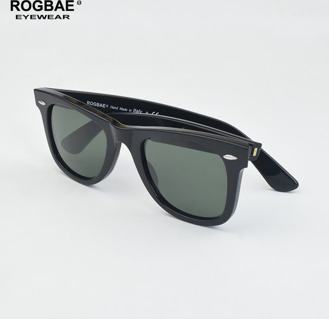 ROGBAE R214s Sonnenbrille, Herren, Vollrand, Square, Acetat, Schwarz - Bild 1