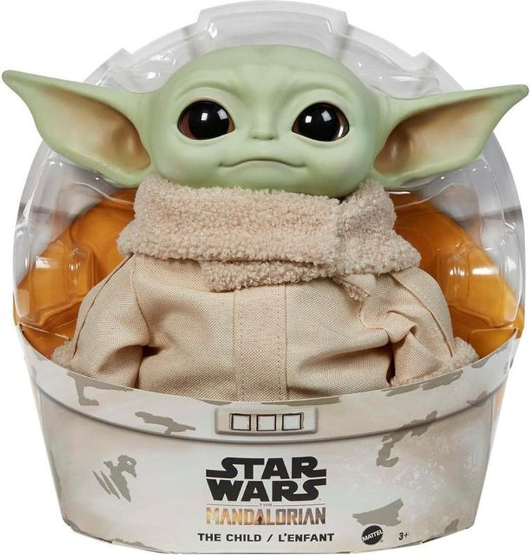 Mattel Disney Star Wars The Mandalorian Grogu Baby Yoda Figur in Grün, Höhe: 28 cm - Bild 1