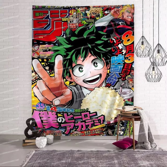 VIKAMA My Hero Academia Wandteppich Anime Dekoration, Mehrfarbig - Bild 1