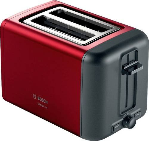 Bosch DesignLine TAT3P424DE Toaster in Schwarz-Rot mit 970 W - Bild 2