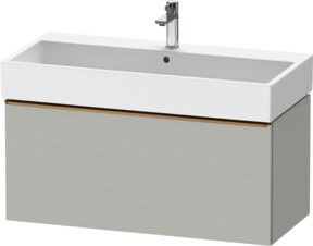 Duravit Waschtischunterschrank D-Neo wandhängend in Grau Matt, B: 98,4 cm, T: 44,2 cm, H: 44,0 cm - Bild 1