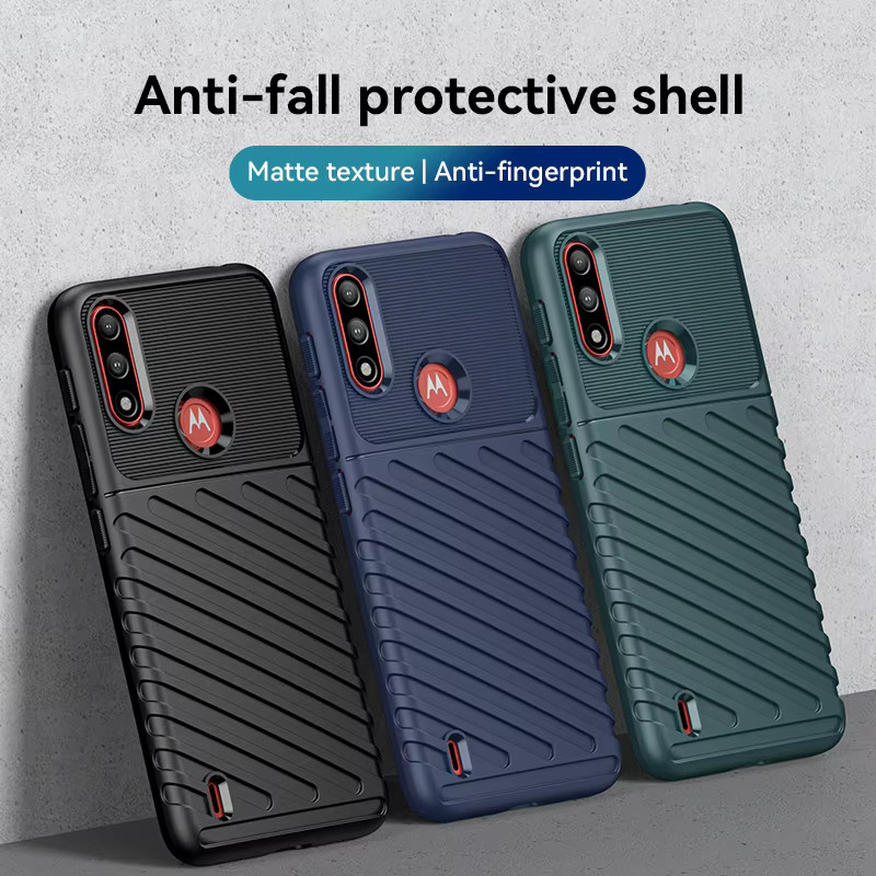 Stoßfeste Silikon Schutzhülle für Lenovo Moto E7 Power, E7i Power und Lenovo K13 in Blau - Bild 2