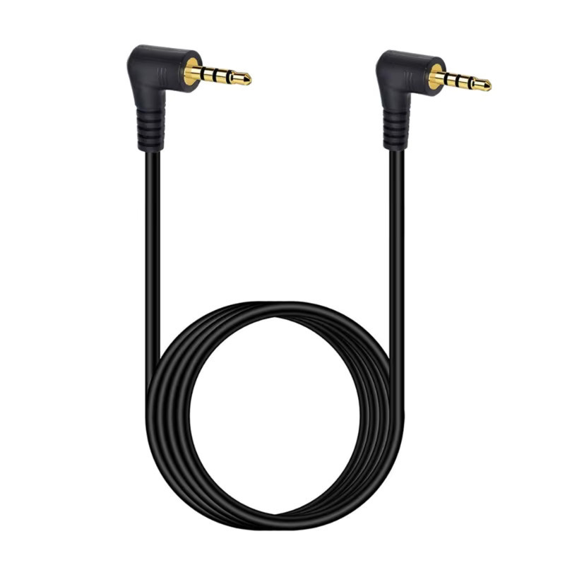 BEYONDSKY Audio-Stereo-Kabel 2,5mm auf 2,5mm mit 4-poligem 90 Grad Stecker und Buchse in Schwarz - Bild 4