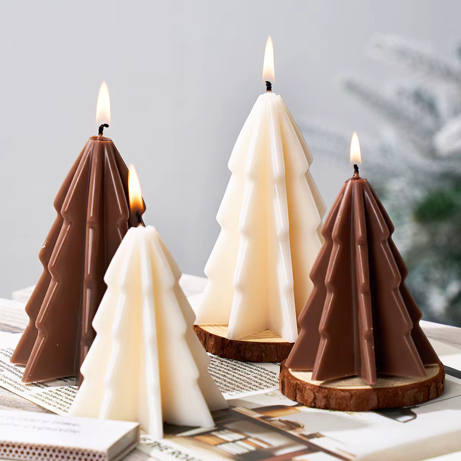UDOCOOL Silikonform für DIY Weihnachtsbaum Kerzen und Duftkerzen in Weiß - Bild 2