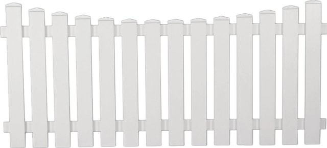 T & J Vorgartenzaun Tiefbogen Lightline Weiß PVC-beschichtet H: 180 cm, B: 80 cm, T: 70 cm - Bild 1