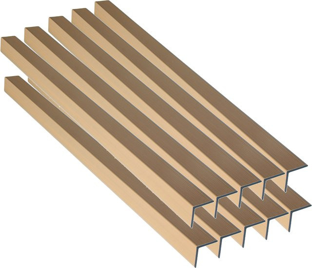 HOME DELUXE WPC Abschlussleiste VIRO für Fassadenverkleidung DUVAR, 10er Set, Farbe Teak - Bild 1