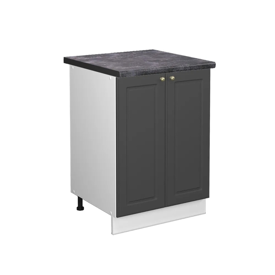 Vicco Küchenunterschrank Fame-Line in Anthrazit-Gold/Weiß mit Soft-Close-Türen, B/T/H: 60 x 60 x 82 cm - Bild 2