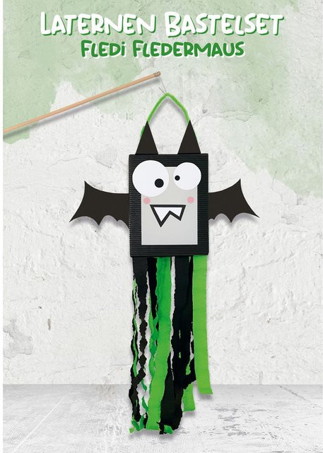 MarpaJansen Fledi Fledermaus Laternen Bastelset Halloween Schwarz - Bild 1