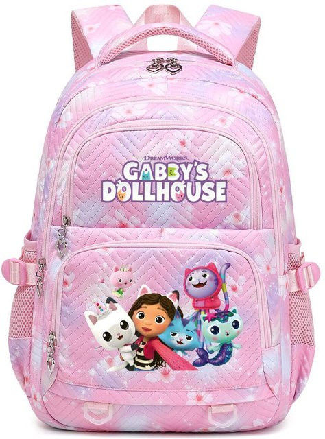 3-teiliges Schulrucksack-Set in Pink aus Oxford-Stoff mit Schultasche und Federmäppchen - Bild 1