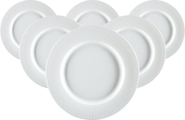Ritzenhoff & Breker Speiseteller Sofia aus Porzellan, Weiß, 6er Set, Durchmesser: 26,5 cm - Bild 1