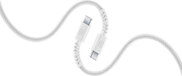 CellularLine Flexi Braided USB Typ-C auf USB Typ-C Datenkabel 100W, Weiß, 1,5 m - Bild 1